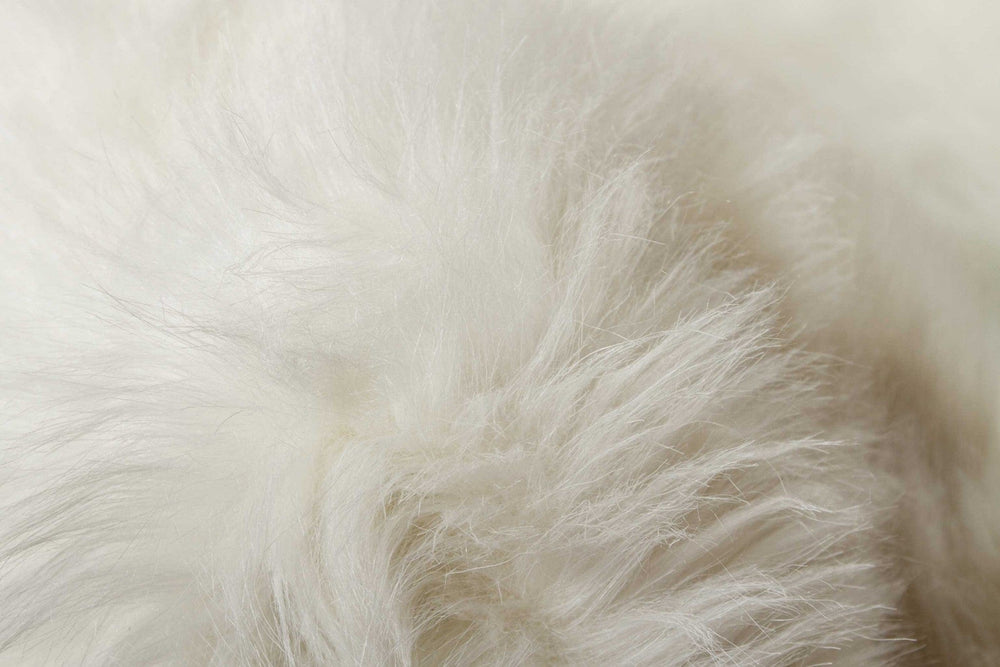 72" Off White Circular Faux Fur Area Rug - Homeroots - Flyclothing LLC