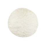 72" Off White Circular Faux Fur Area Rug - Homeroots - Flyclothing LLC