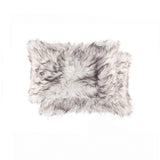 Set of Two 12" X 20" Chocolate Faux Fur Throw Pillow - Homeroots - Flyclothing LLC