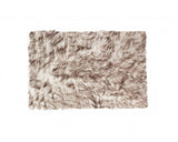2' X 3' Brown and White Faux Sheepskin Ombre Machine Tufted Non Skid Area Rug - Homeroots - Flyclothing LLC