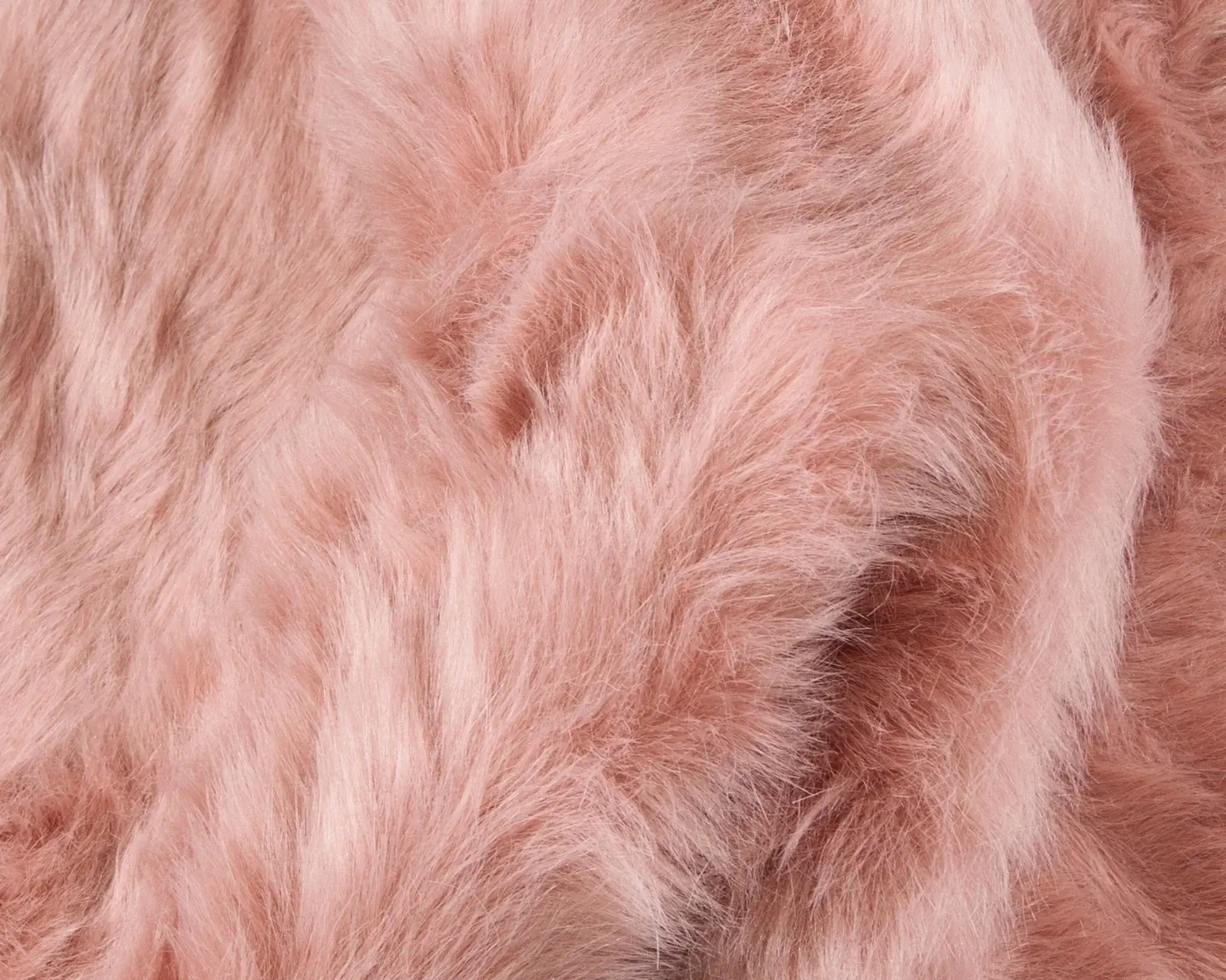 24" X 36" X 1.5" Dusty Rose Plush Faux Sheepskin Area Rug - Homeroots - Flyclothing LLC