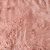 24" X 36" X 1.5" Dusty Rose Plush Faux Sheepskin Area Rug - Homeroots - Flyclothing LLC
