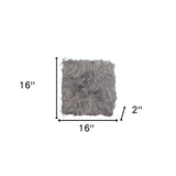 16" X 16" Gray Acrylic Solid Color Pad - Homeroots - Flyclothing LLC