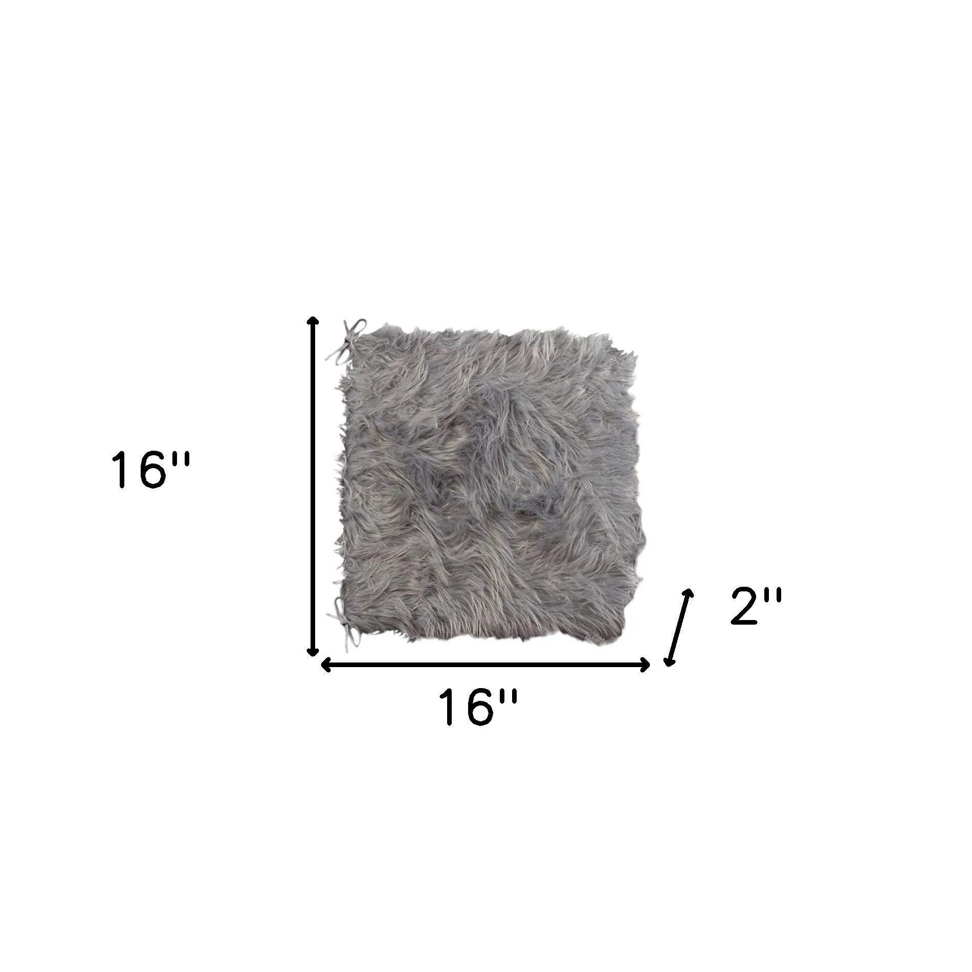 16" X 16" Gray Acrylic Solid Color Pad - Homeroots - Flyclothing LLC