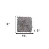 16" X 16" Gray Acrylic Solid Color Pad - Homeroots - Flyclothing LLC