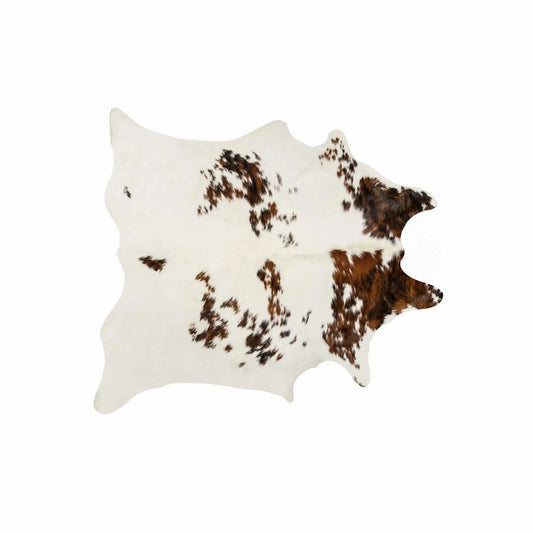 72" X 84" Salt & Pepper Cowhide Rug - S&P Chocolate White - Homeroots