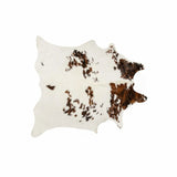 72" X 84" Salt & Pepper Cowhide Rug - S&P Chocolate White - Homeroots
