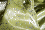 72" X 84" Lime And Silver Cowhide - Area Rug - Homeroots - Flyclothing LLC
