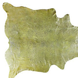 72" X 84" Lime And Silver Cowhide - Area Rug - Homeroots - Flyclothing LLC