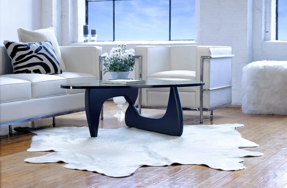 60" X 84" Off White Cowhide  Rug - Homeroots