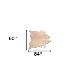 60" X 84" Natural Cowhide - Area Rug - Homeroots
