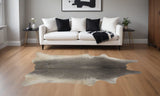 60" X 84" Gray Cowhide - Area Rug - Homeroots