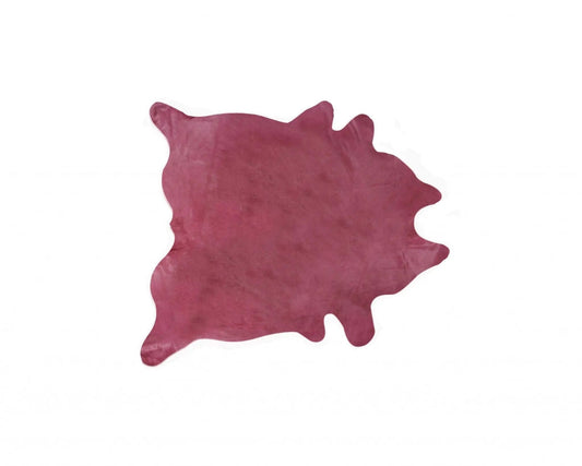 60" X 84" Fuschia Cowhide - Area Rug - Homeroots