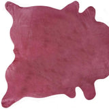 60" X 84" Fuschia Cowhide - Area Rug - Homeroots - Flyclothing LLC