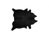 60" X 84" Black Cowhide - Area Rug - Homeroots