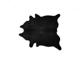 60" X 84" Black Cowhide - Area Rug - Homeroots