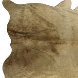 60" X 84" Taupe Cowhide - Area Rug - Homeroots