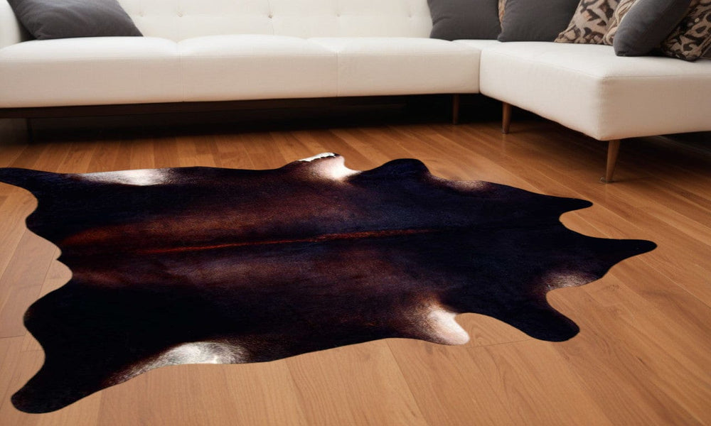 60" X 84" Normand Cowhide - Area Rug - Homeroots