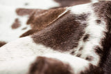 Brown And White Spotted Natural Cowhide Area Rug - Homeroots
