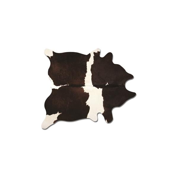 60" X 84" Chocolate And White Cowhide - Area Rug - Homeroots - Flyclothing LLC
