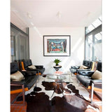 60" X 84" Chocolate And White Cowhide - Area Rug - Homeroots - Flyclothing LLC