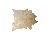 60" X 84" Natural And Gold Cowhide - Area Rug - Homeroots