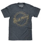 Blue Moon Gold Print Logo T-Shirt - Indigo