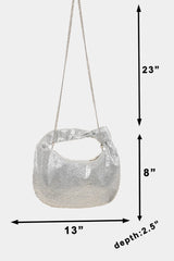 Fame Rhinestone Studded Handbag - Trendsi