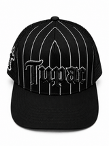 Tupac
3D/Flat Embroidery with
Zig Zag Contrast Stitch Black 5 Panel Trucker Hat