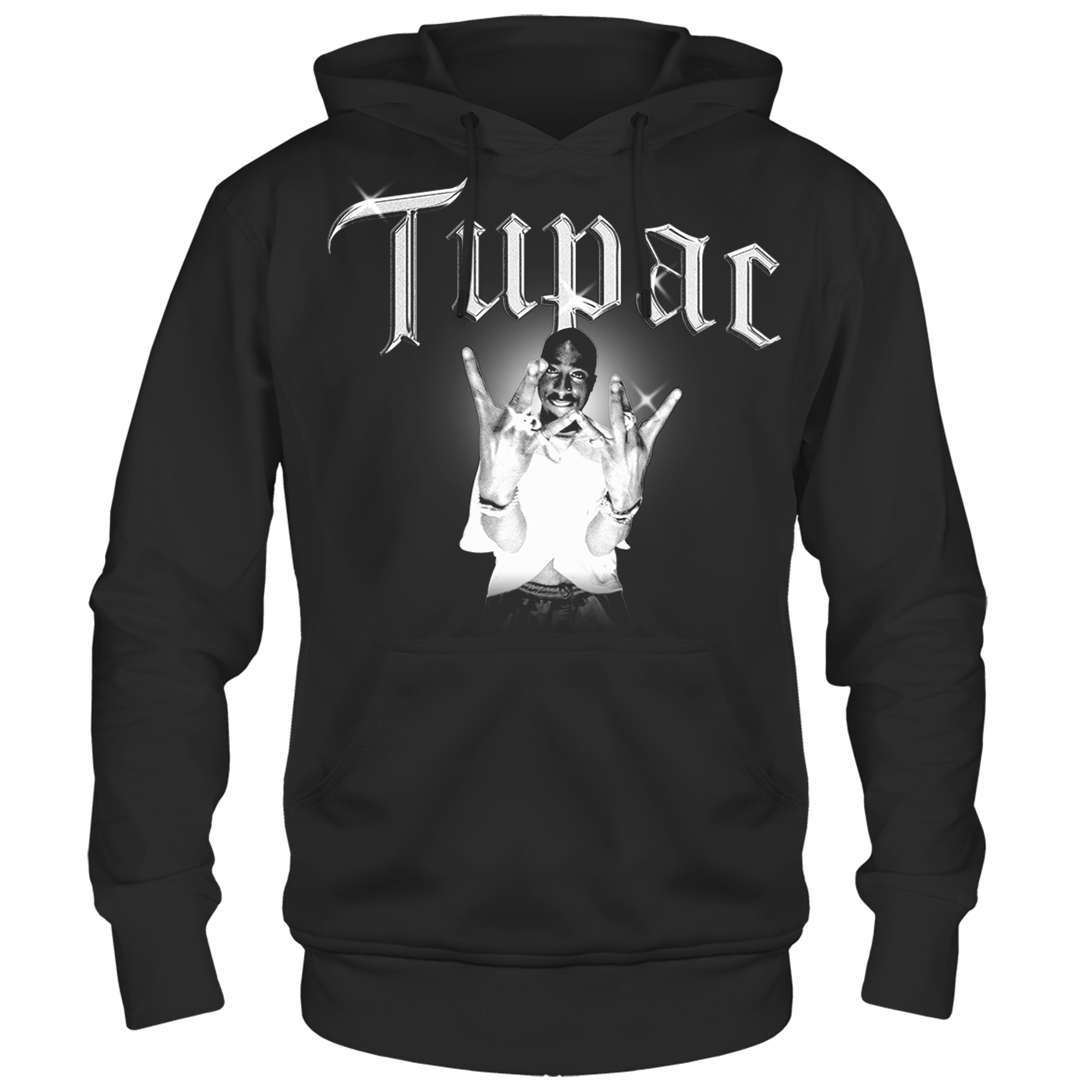 TUPAC PHOTO BLK HOODY