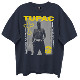 TUPAC COLLAGE AMBITIONZ NAVY T-SHIRT/ GIANT VINTAGE