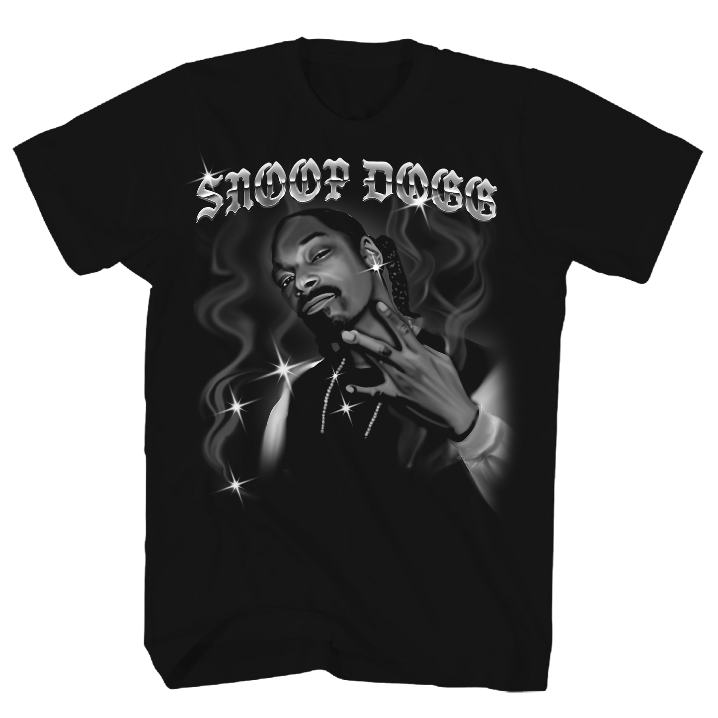 SNOOP DOGG AIR BRUSH BLACK T-SHIRT