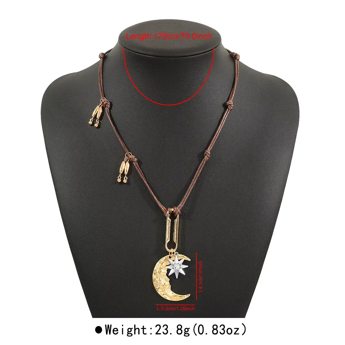 Moon & Sun Pendant Necklace - Trendsi - Flyclothing LLC