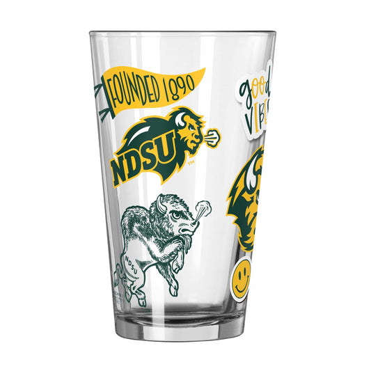 North Dakota State 16oz Native Pint Glass - Logo Brands - Flyclothing LLC