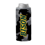 ND State Black Camo 12oz Slim Can Coolie