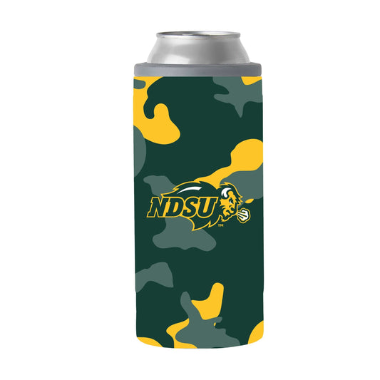 North Dakota State Camo Swagger 12oz Slim Can Coolie - Logo Brands - Flyclothing LLC