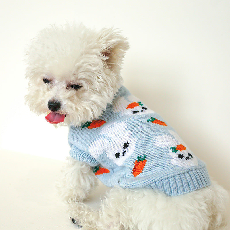 Bowknot Dog Clothes Cat Costume Hollow Knit Dog Sweater - My Store - Flyclothing LLC