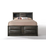 Gray Solid Wood Bed Frame - Homeroots