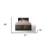 Gray Solid Wood Bed Frame - Homeroots