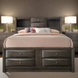 Gray Solid Wood Bed Frame - Homeroots - Flyclothing LLC