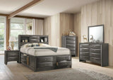 Gray Solid Wood Queen Bed Frame - Homeroots - Flyclothing LLC