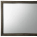 35" Gray Oak Framed Accent Mirror - Homeroots - Flyclothing LLC