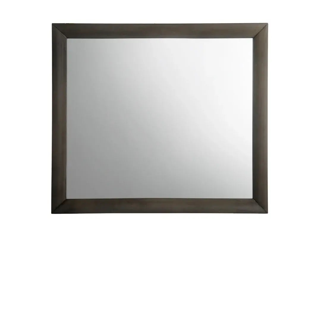 35" Gray Oak Framed Accent Mirror - Homeroots - Flyclothing LLC