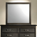 35" Gray Oak Framed Accent Mirror - Homeroots - Flyclothing LLC