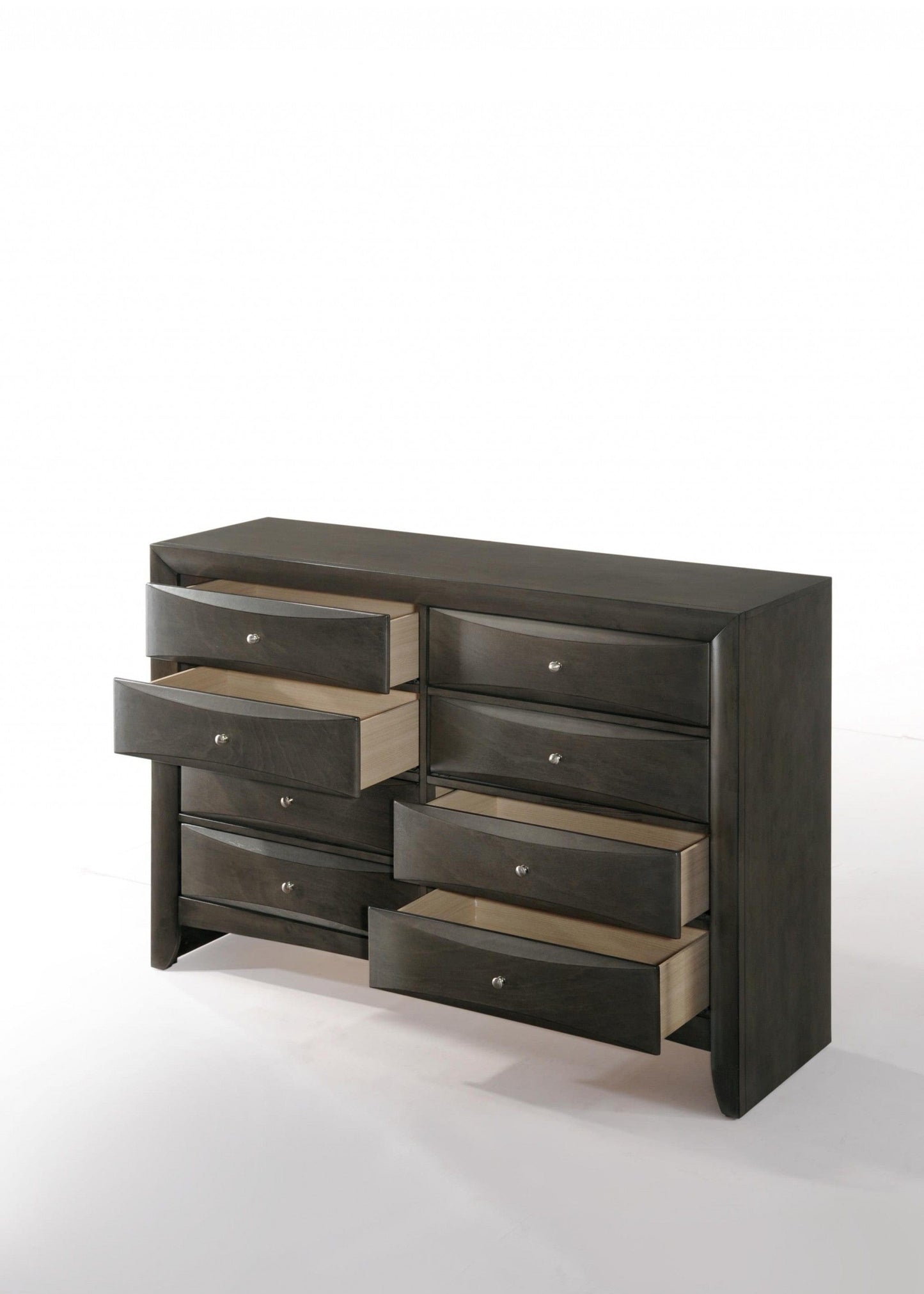 59" Gray Solid Wood Standard Dresser/Chest - Homeroots - Flyclothing LLC