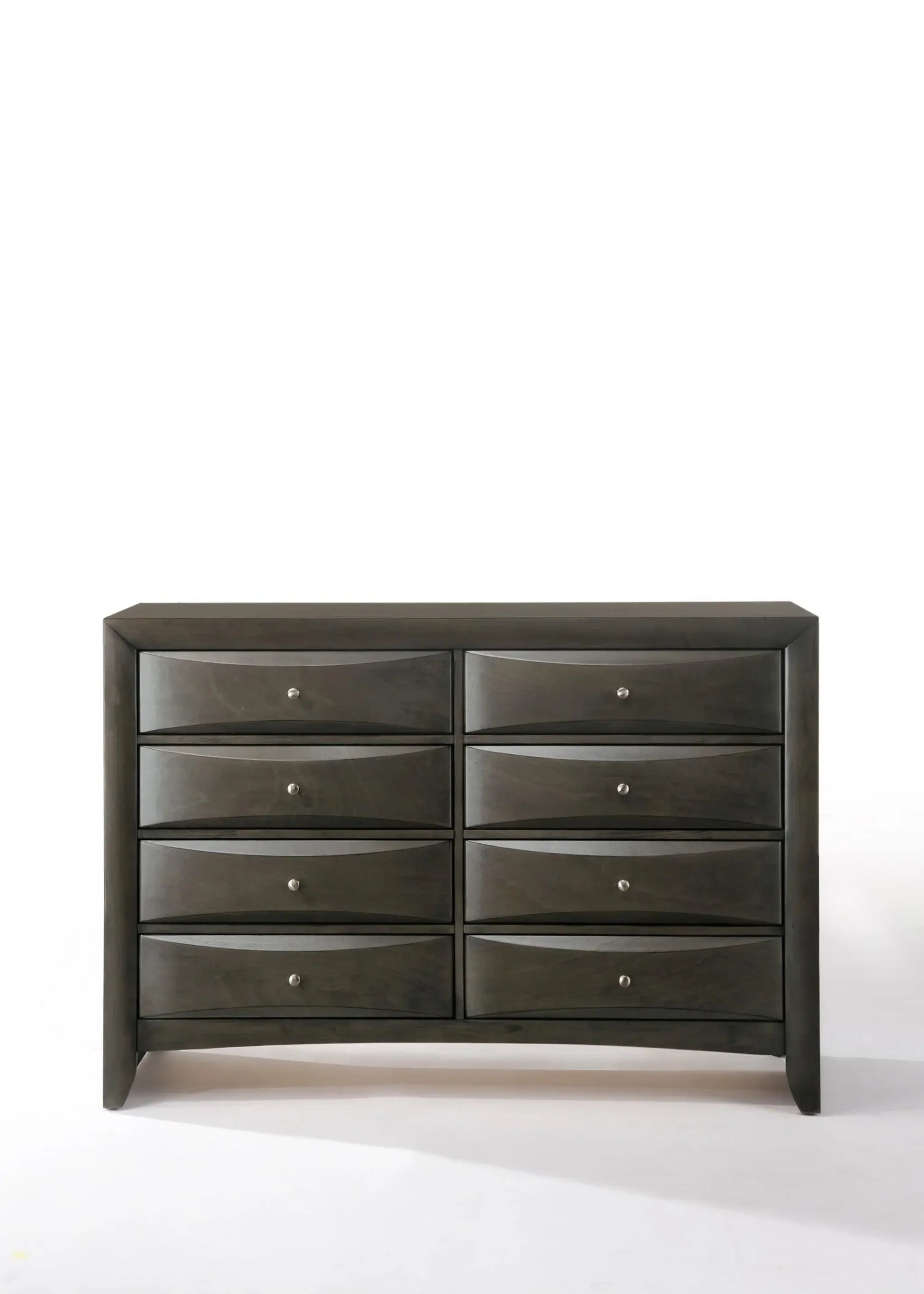 59" Gray Solid Wood Standard Dresser/Chest - Homeroots - Flyclothing LLC