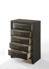 32" Gray Solid Wood - Homeroots - Flyclothing LLC