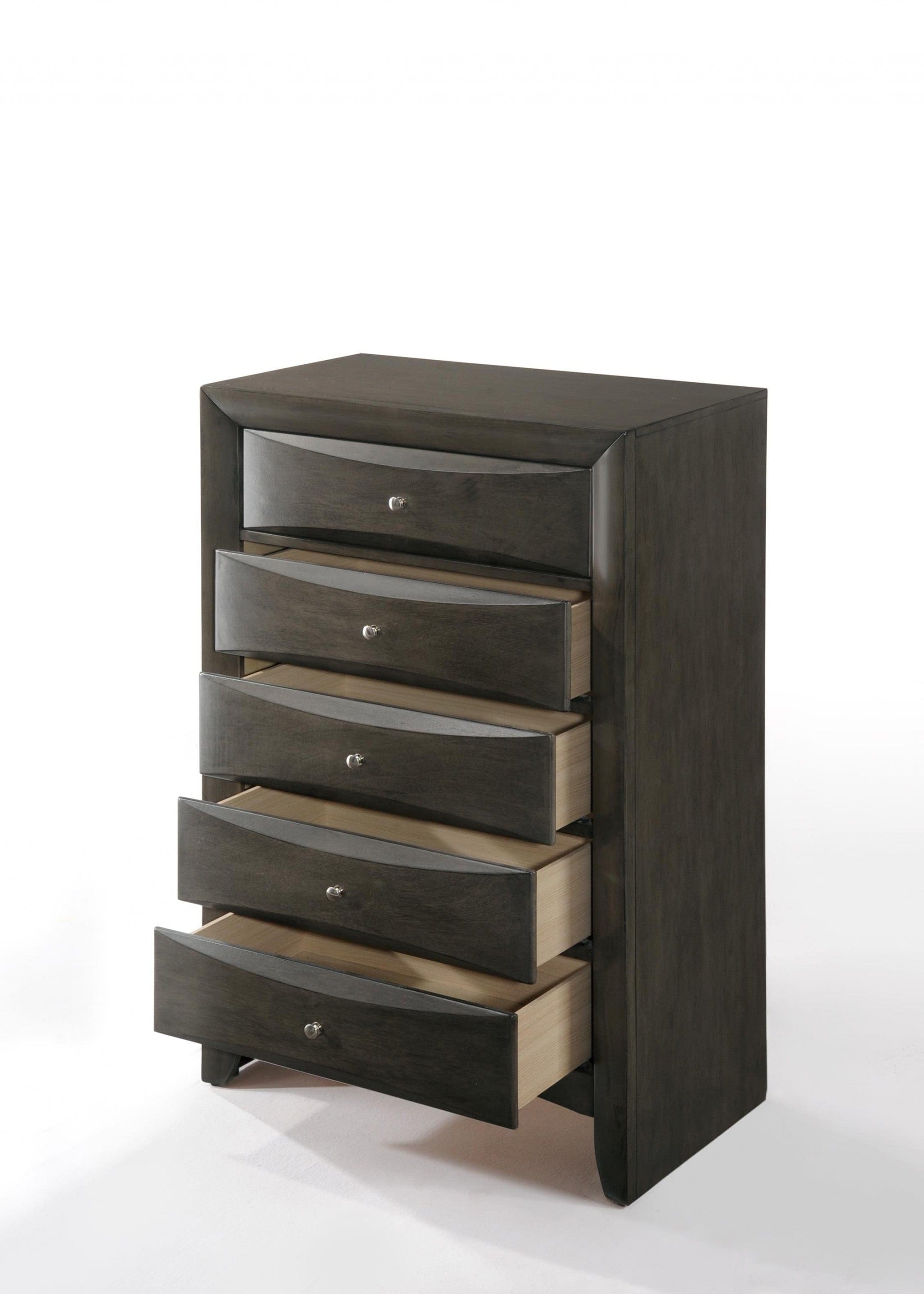 32" Gray Solid Wood - Homeroots - Flyclothing LLC