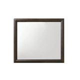 Rich Espresso Finish Wooden Rectangular Beveled Edge Mirror - Homeroots