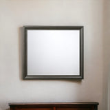 35" Gray Framed Accent Mirror - Homeroots